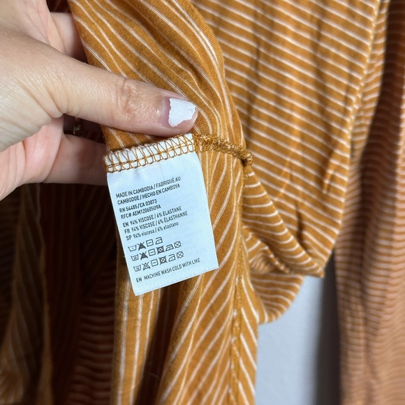 American Eagle Women Stripe Soft & Sexy Slub Long Sleeve Shirt Size S. - Picture 4 of 7